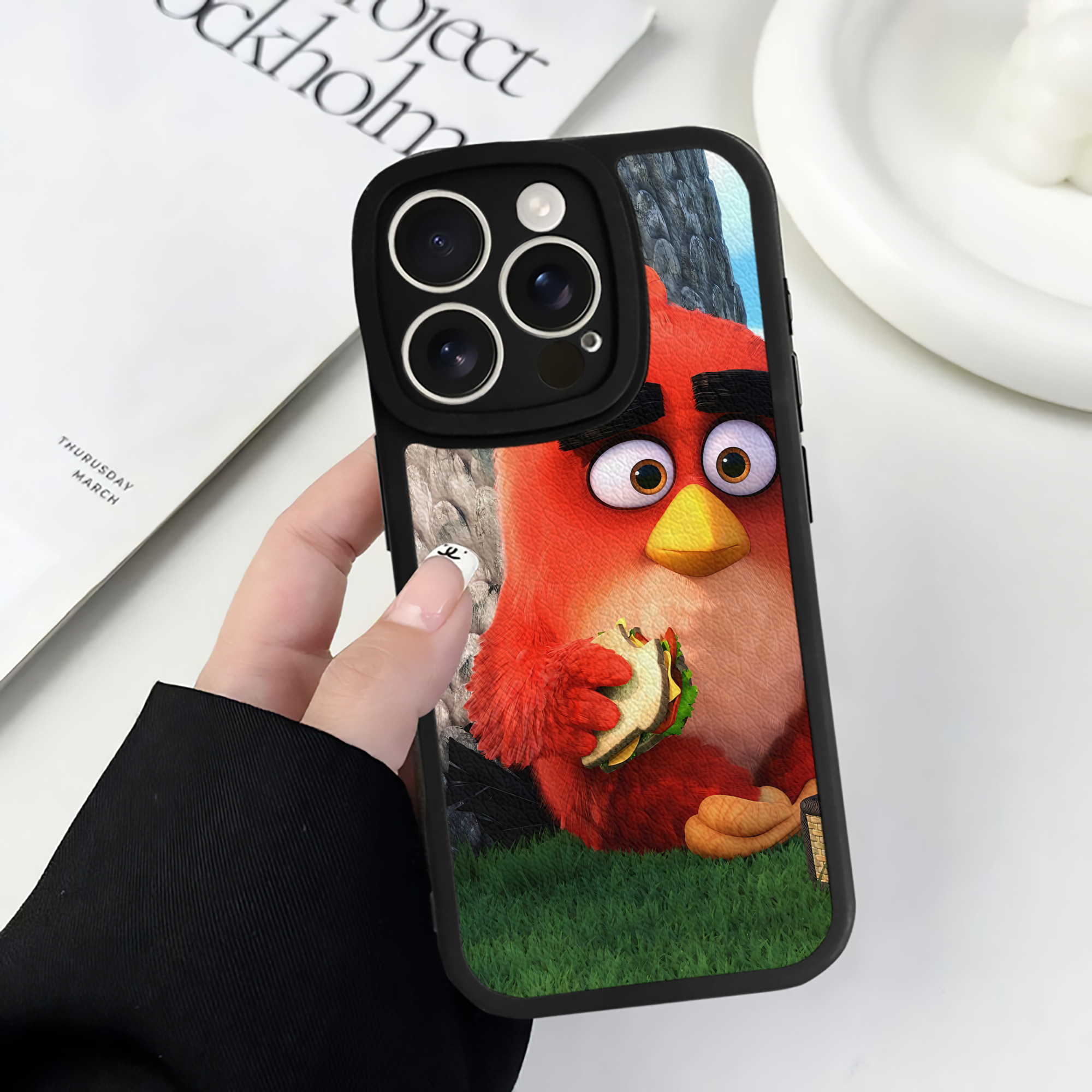 （画像用） Angry Birds アングリーバード 【iPhone 16シリーズ対応】シリコンスマホケース（レザー調） 材質：シリコン
